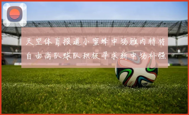天空体育报道小蜜蜂中场雅内特将自由离队球队积极寻求新中场补强